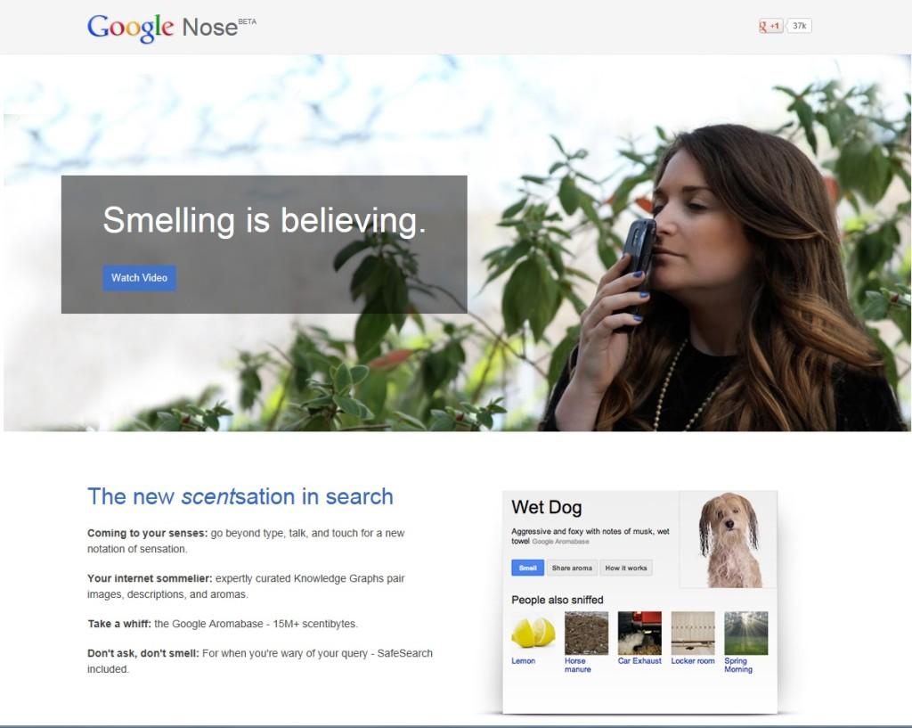 Google "Nose" how to play an April Fool's joke