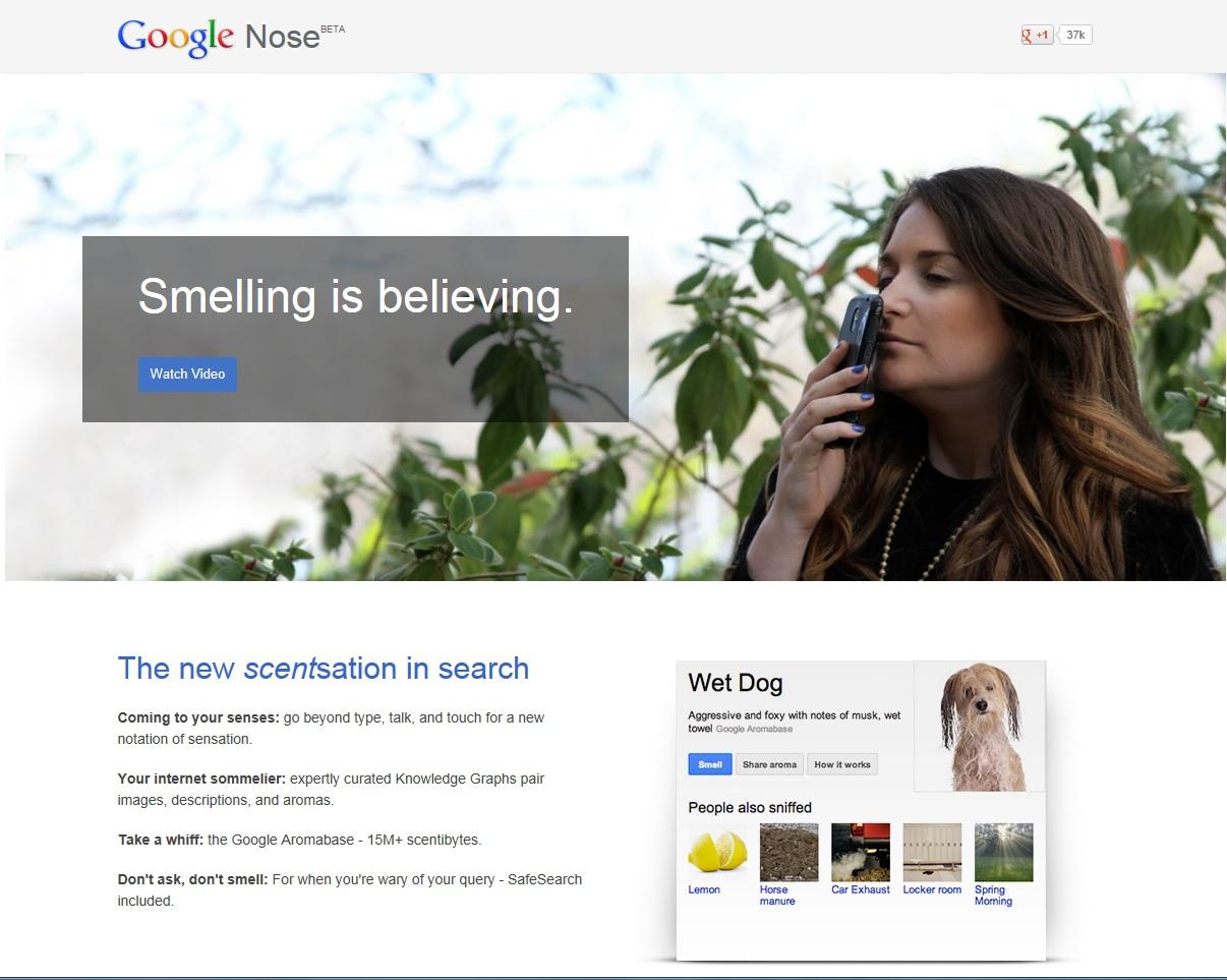 Google Nose how to play an April Fools joke