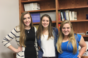 Service Learning presidents seniors Anna Carlson and Alex Miller, along with member senior Claire Foussard, will work to plan Service Day this year. “We're trying to get a variety of options including playing with kids, spending time in a nursing home, serving meals to the homeless, and preparing meals for a children's hospital,” Carlson said.
