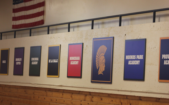 Briggs gymnasium has banners of all the school affiliated with the Tri Metro Conference.
After this school year the Spartans will no longer be a part of the conference. “We can go
out of our way and schedule against other good teams so that we’re playing to improve for
section,” junior soccer and basketball player Julia Lagos said.