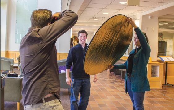 Senior Nick Cohen poses for his senior brunch photo. “Generally it’s a time to come together with the parents, for whom senior year has a lot of emotional pulls,” Upper School Dean of Students Judy Cummins said.