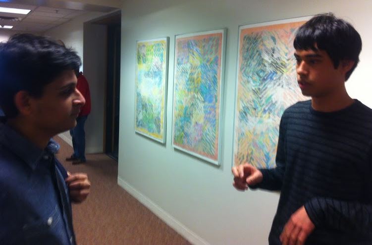 Seniors Steven Go-Rosenberg (right) and Bilal Askari (left) discuss immigration. "At the end of the day, legally or illegally, we’re all seeking better opportunities," Askari said.