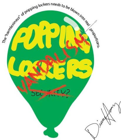 It may seem that a security risk is the primary drawback of locker-popping. However, the practice actually causes a much greater harm: damage to locker doors that is expensive and time consuming to fix.