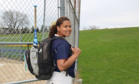 Senior Jonte Claiborne is busy going from her senior project to softball games and practices.