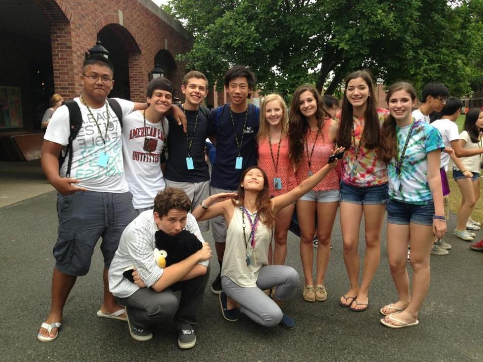 Sophomore Caroline Montague poses for a picture with other college prep campers. “I do it for the experience, learning and otherwise, you aren’t really thinking about college preparatory activities when you are eight, so I can’t say that’s what drew me to it,” Montague said.