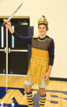 Senior spartan Jackson Lea prepares to lead students in the "Spartan Beat" . “I haven’t really experienced homecoming. I’m looking forward to dressing up,” freshman Ashley Jallen said.