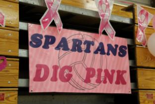 SPA volleyball teams raise awareness and money for breast cancer.