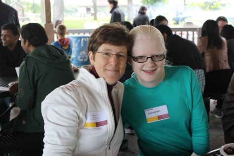 Sophomore Sarah Wheaton enjoys a fall picnic for the Carlson School of Management with her mom, a career coach at the University of Minnesota. "[Having parents that are professors] is both a blessing and a curse," she said. 