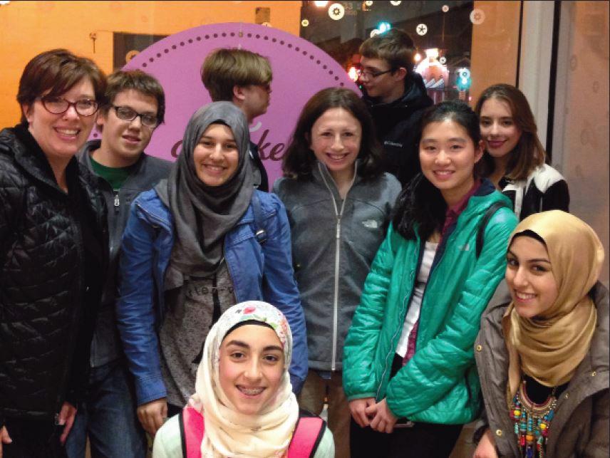 The Rubicon staff enjoys a quick treat at Georgetown Cupcakes in Washington D.C. during the annual National Scholastic Press Associations journalism convention. 