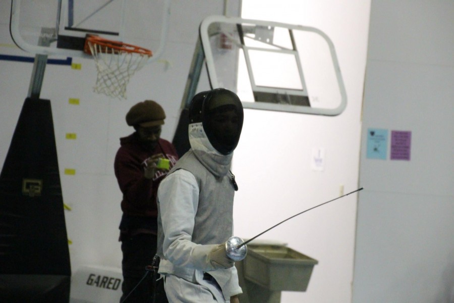 Sophomore Sal Ciresi participates in a fencing match at the Twin City Fencing Club during the 2013-14 season. Anybody is welcome because anybody can learn and do well,” sophomore captain Colin O’Hern said.