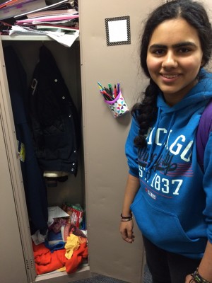 Sophomore Sarah Murad admits to having a messy locker. “Usually I have five sweaters in there, and just loose papers everywhere, and I tend to lose most of my belongings in here, and find them weeks later,” she said.