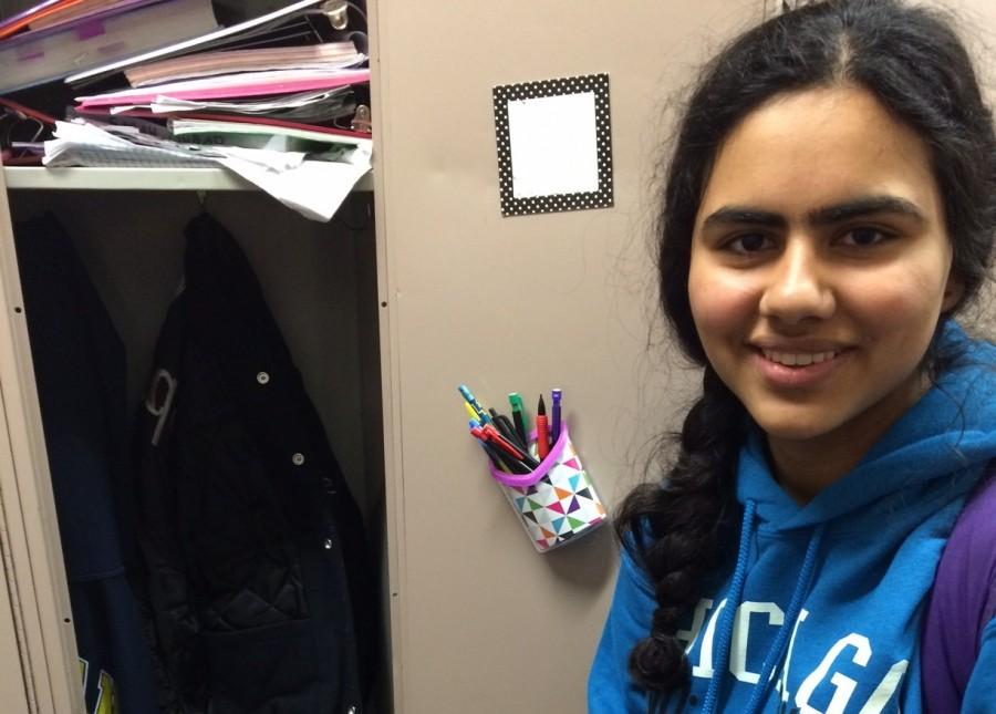 Sophomore Sarah Murad admits to having a messy locker. “Usually I have five sweaters in there, and just loose papers everywhere, and I tend to lose most of my belongings in here, and find them weeks later,” she said.