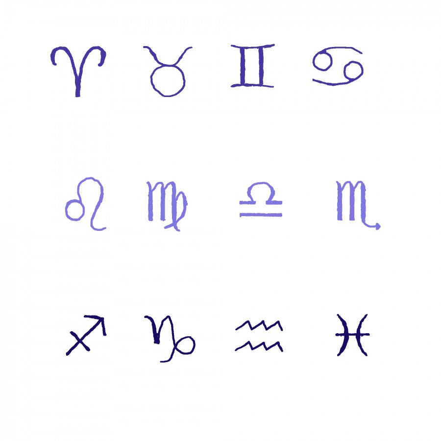 These symbols represent the twelve signs of the Roman Zodiac. "My mom always thought I was a Taurus, so she was like 'Oh, typical,' whenever I do something. I looked it up … and it turns out I’m Gemini or something!” freshman Adnan Askari said.
