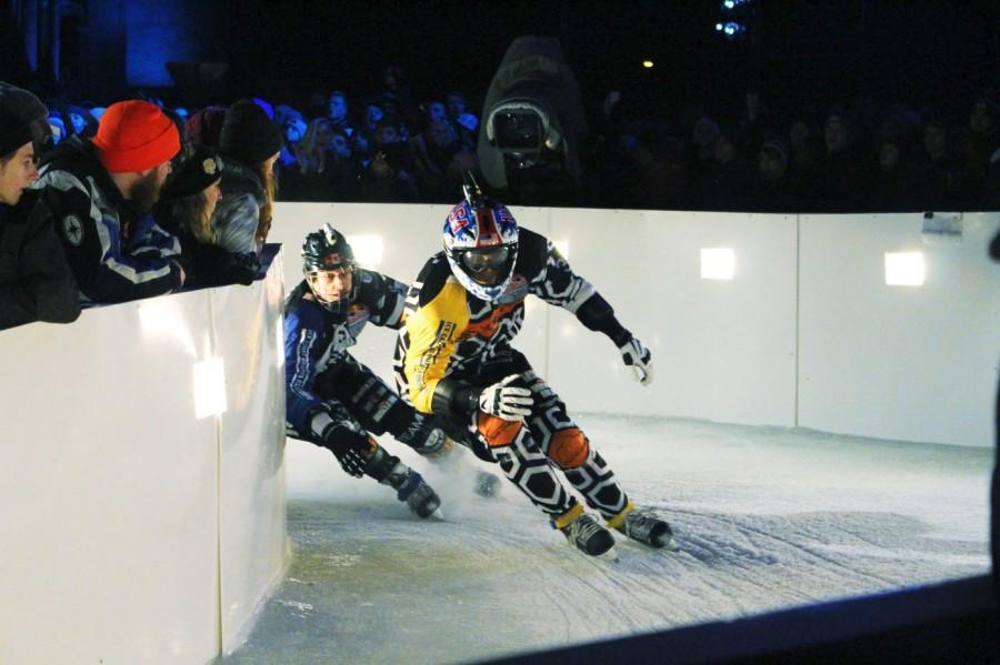 Ice cross downhill is a relatively new extreme sport which was created by the energy drink company Red Bull in 2001. It combines ice hockey, motorcross, and roller derby as four skaters are sent down in icy slope rife with obstacles.  Lombard has attended Crashed Ice in past years and once even participated in the opening ceremonies. “[Crashed Ice is] pretty crazy, but it’s still a pretty cool event,” sophomore Weston Lombard said.