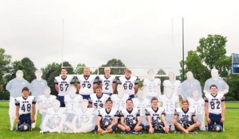 The 2014-2015 Spartan Football team poses for a team picture (team members that do not attend SPA are grayed out). “You have people who don’t want to play because they think it’s not as fun because you’re not having as much success on the field  and then the numbers [of players] dwindle and it becomes sort of a negative spiral,”  Director of Athletics Peter Sawkins said. 