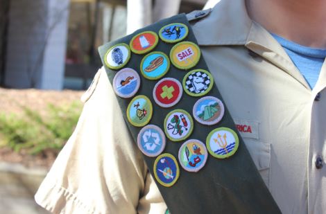 Junior Tommy Monserud started out as a Cub Scout in elementary school, but now has numerous badges and is almost an Eagle Scout. “It’s pretty fun. I have a really tight-knit group,” he said.