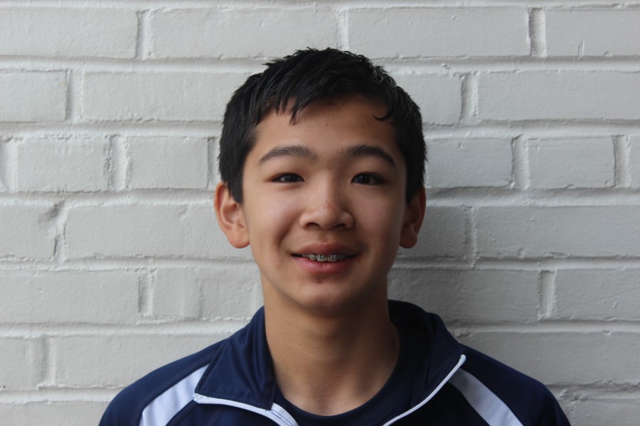 Freshman Larry Chen smiles for the camera.