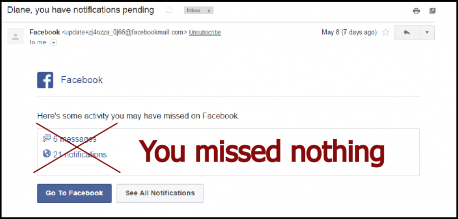 The RubicOnline Editor in Chief Diane Huang went without Facebook for a week. Even after Facebook came knocking at my virtual door (my Gmail inbox) begging me to come back, I was unconvinced that I’d ever want to go back to its blue embrace.