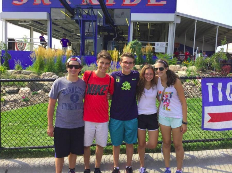 Sophomore Ezra Cohen stands with friends at the State Fair. “I always go on the giant slide,” Cohen said