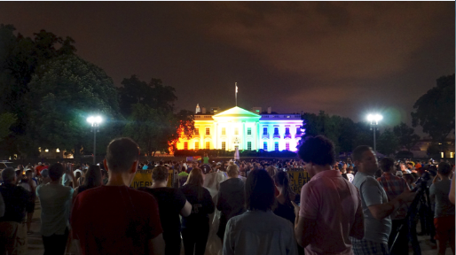 THE WHITE HOUSE LIT WITH THE RAINBOW on June 26 after the Supreme Court ruled 5-4 in Obergefell v. Hodges making same-sex unions legal.  “It was a very big breakthrough for our country,” freshman Reuben Vizelman said.