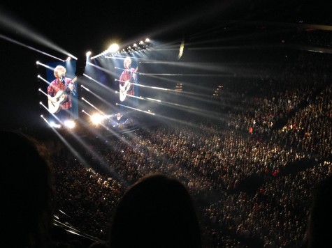Sheeran charms the audience with songs like,