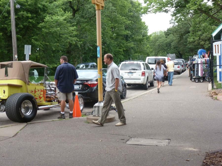 Woody Harrelson is spotted strolling on the streets of Woodbury near the shooting location.