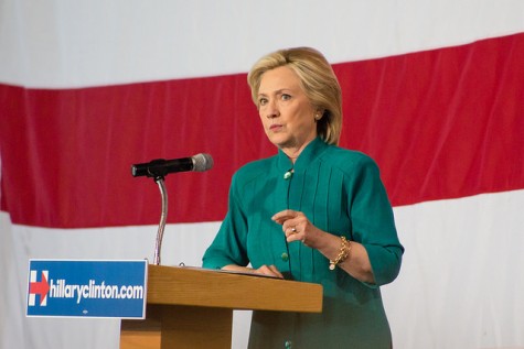 Hillary Clinton speaks to a crowd at the Iowa State Fairgrounds in Des Moines, IA on June 14, 2015. Clinton was one of five democratic presidential candidates who debated on Oct. 13. Clinton discussed plans to lower college tuition costs,