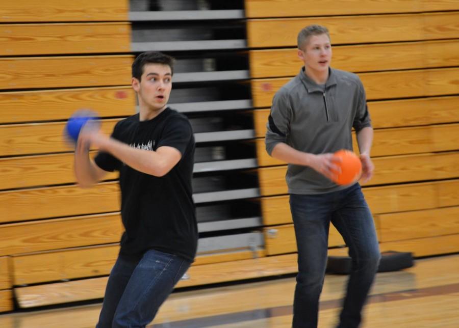 Senior Lukas Kelsey-Friedemann and junior Tommy Dicke face their opponents during the tournament.