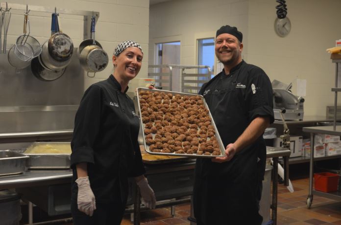 Chefs Eric Swedberg and Beth Valle enjoy cooking for the SPA community. “I really like how excited everyone is about the food,” Swedberg said.