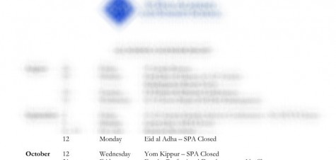 Administration announces days off for Eid, Yom Kippur