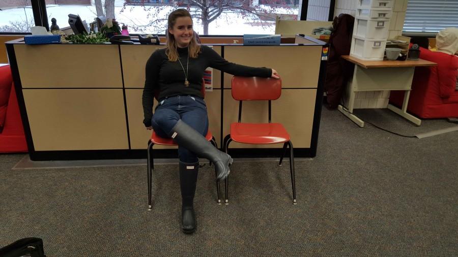 Junior Hannah Stanley does a low power pose. “I suppose [I would power pose] if I consciously remember,” she said. 