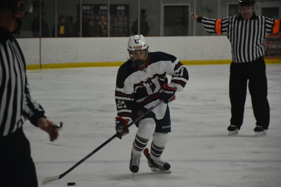 Junior Clare Tipler keeps a puck in the offensive zone. Tipler.
I think my energy really help us have a great first period, Tipler said.