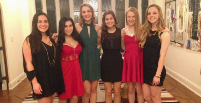 Seniors+Dara+Singh%2C+Emilee+Skadron%2C+Cloe+Wilkens%2C+Rachel+Hotvedt%2C+and+Claire+Ristau+pose+for+a+picture+before+the+2015+Valentines+Dance.+%5BThe+dance%5D+is+going+to+be+a+good+time%2C+Wilkens+said.+