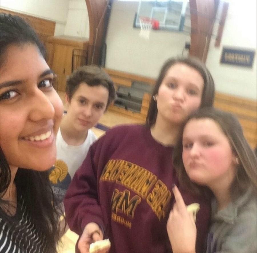 Senior Gitanjali Raman, freshmen Henry Hallaway, Lucie Hoeschen, and Betsy Romans completed the course with a record time of 1:04 minutes. Students competed in SADD's drunk goggle obstacle course during X-period. 