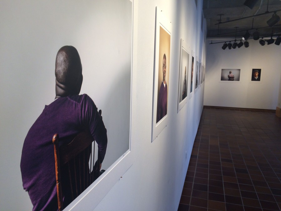 Artist Stephanie Seguino's work is displayed in the exhibition Radical Empathy in the Drake Gallery.