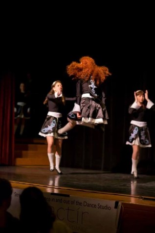 Sophomore Lillian Pettigrew dances with Mactir Academy.