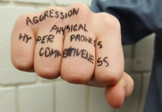 Aggression, physical prowess, and hyper competitiveness all characterize the expectation of masculinity. "High school sports promote this idea of competition [...] they validate that masculinity," junior Henry Ziemer said. 