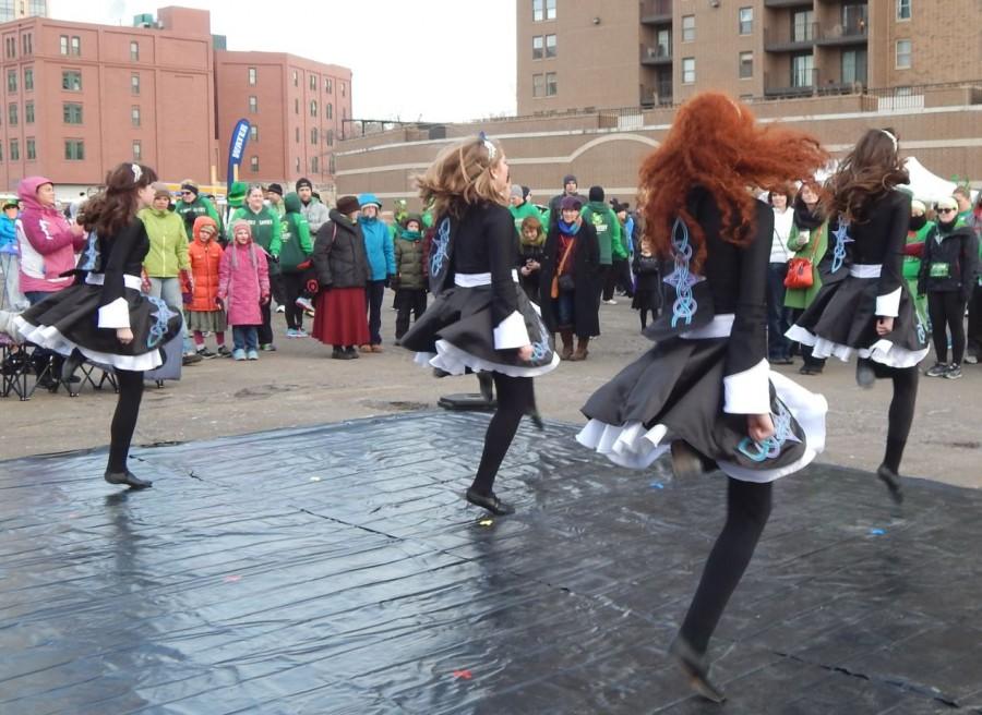 Sophomore Lillian Pettigrew dances with Mactir Academy.