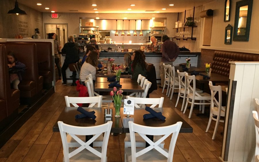 The vibrant red and green walls are gone. So too is the checkered floor, and the classic diner look. It has been replaced with a wooden floor, pristine brown and white seeting, and a newer, more natural look. But the people havent changed, and more importantly, the food is only better. While they have added some fresher items, they kept the hometown favorites, the burgers, the killer banana waffles