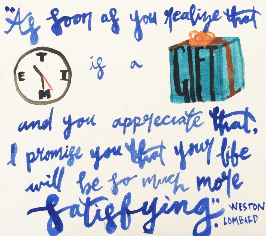 "As soon as your realize that time is a gift, and you appreciate that, I promise you that your life will be so much more satisfying," senior Weston Lombard said during his senior speech on Friday, Sept. 16.