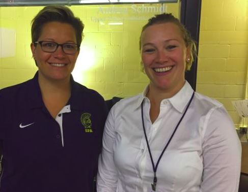 Director of Athletics Dawn Wickstrum and Upper School Athletic Director Andrea Schmidt worked on new policies for the athletic department. As part of new developments in the athletic department, a screen was added in the athletic hallway. “We got a TV screen [in the athletic hallway] and all announcement stuff will go there, and all of that information will also be online,"  Wickstrum said.