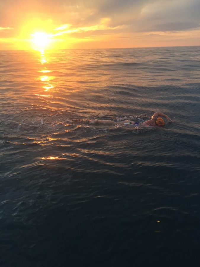 Caellach Gibbons, class of 2012, completed the English Channel Swim in July. "Sometimes I find myself marveling at the scope of the accomplishment, but more often that not I just think about how crazy I was to think I could do it," she said.