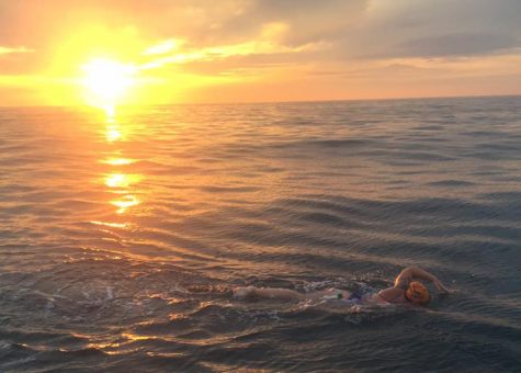 Caellach Gibbons, class of 2012, completed the English Channel Swim in July. "Sometimes I find myself marveling at the scope of the accomplishment, but more often that not I just think about how crazy I was to think I could do it," she said. 