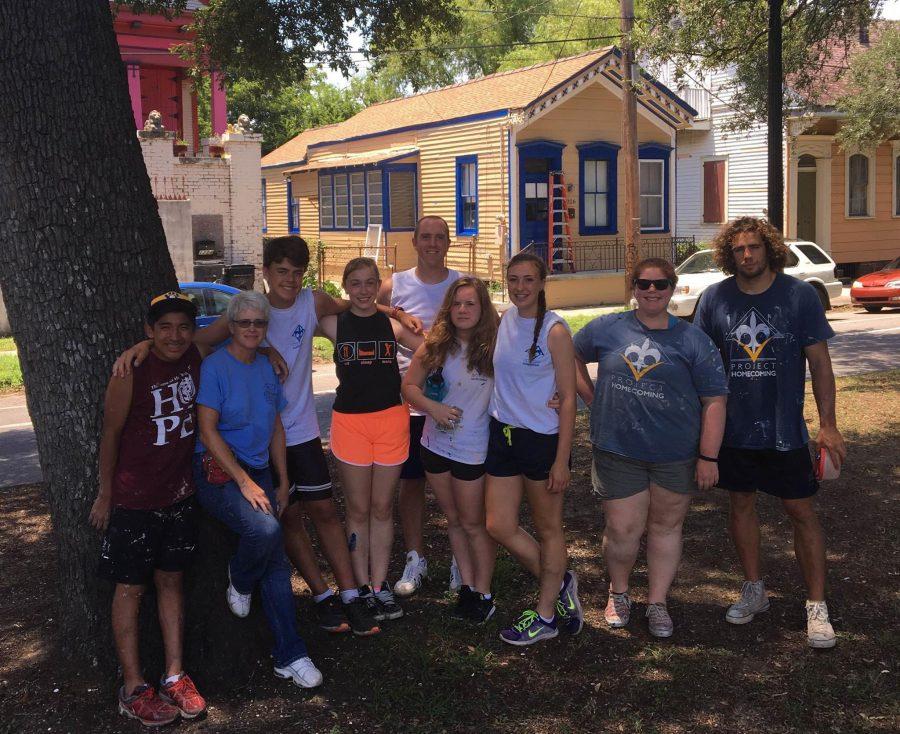 Sophomore Lauren Osteraas went on a volunteer trip over the summer to aid in the rebuilding of houses in New Orleans that were destroyed from Hurricane Katrina in 2005. It was challenging to see how much poverty and damage there still was after so many years after Katrina. We did everything we could to make it the best it could be under the circumstances and it gave us hope to know that there were still thousands of other volunteers coming down to help with the thousands of other houses and people that are still struggling,” Osteraas said. Submitted Photo: