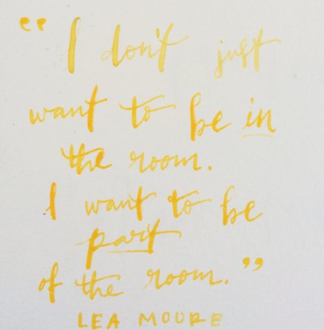 "I don't just want to be in the room. I want to be part of the room," senior Lea Moore said during her speech on Oct. 7.