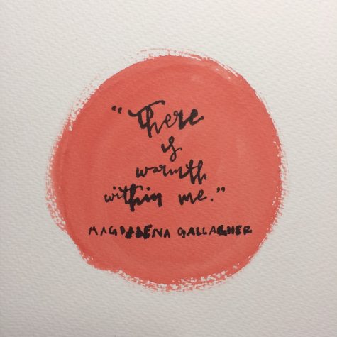 "There is warmth within me," senior Magdalena Gallagher said during her senior speech on Nov. 1.