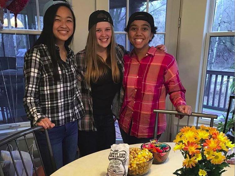 Juniors Julia Wang, Dorienne Hoven, and Noa Carlson got together on Nov. 25 to watch the Netflix series Gilmore Girls: A Year in the Life. It was really great watching it with friends and feeling all the feels together, Hoven said. 