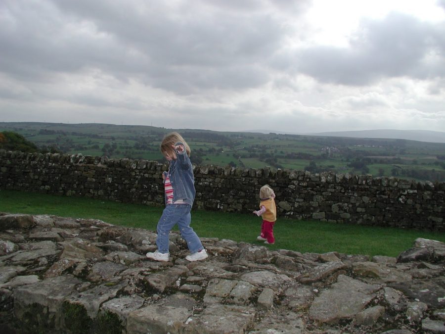 Current ninth grader Ayla Straub walking along Hadrian's Wall in Northern England during the time she lived in England. 