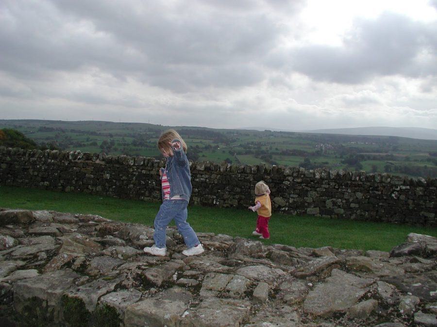 Current ninth grader Ayla Straub walking along Hadrians Wall in Northern England during the time she lived in England. 