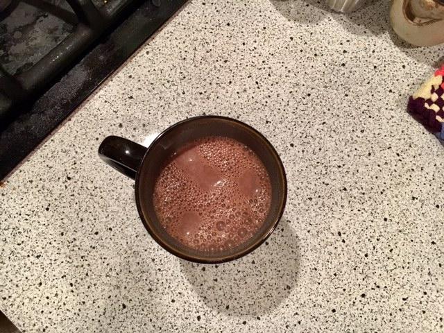 This recipe makes two cups of hot chocolate, so there's plenty to share with a friend.
